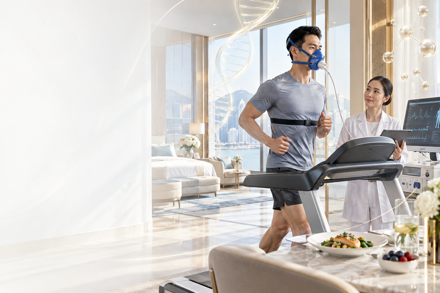 VO2 max performance assessment on a treadmill